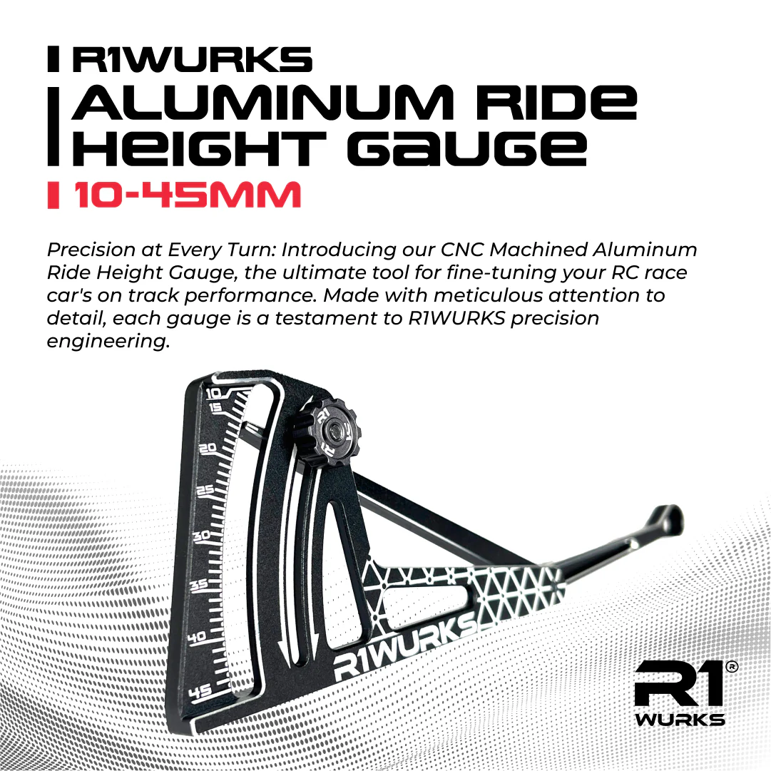 R1 Wurks 900037 Aluminum Ride Height Gauge 10 45mm