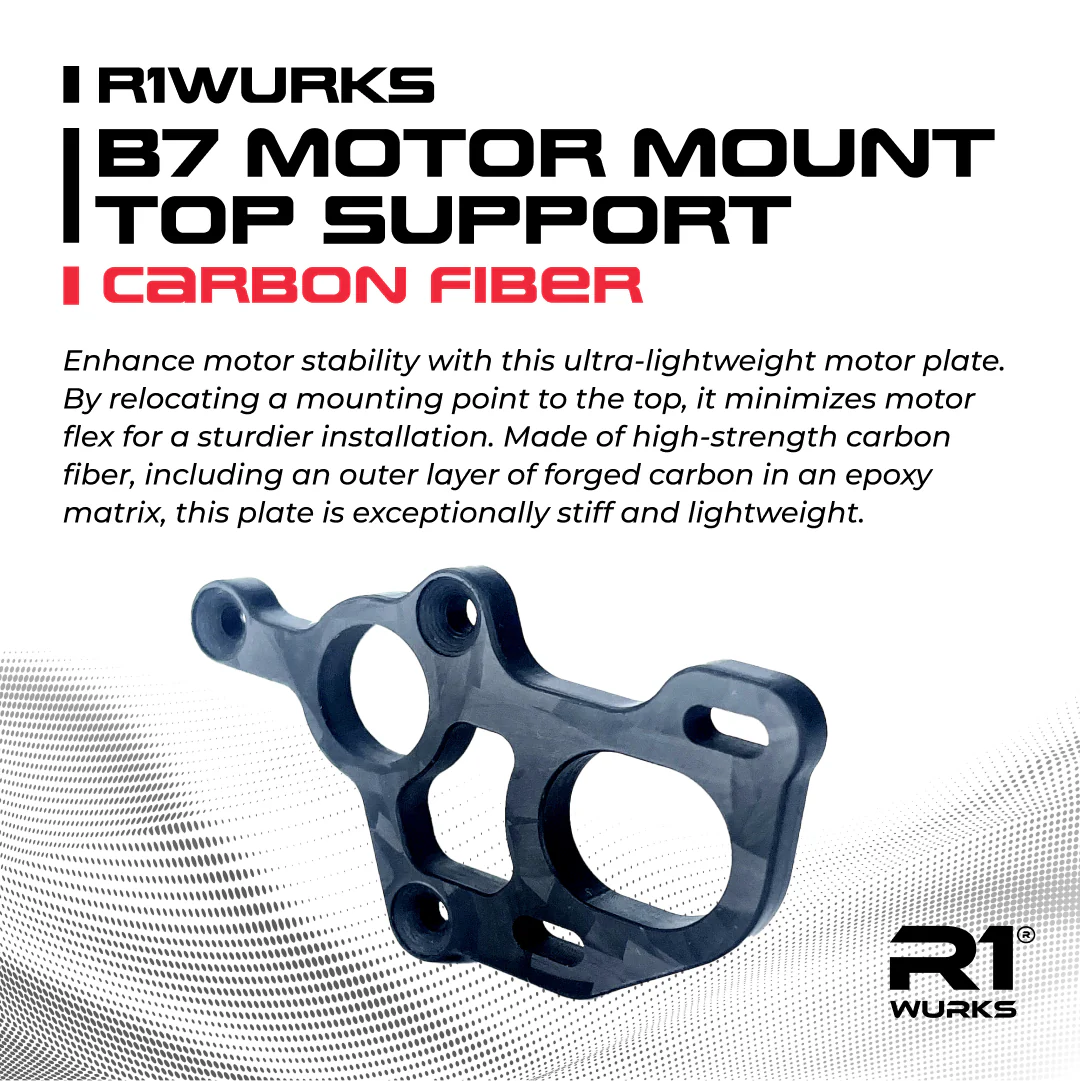 R1 Wurks 900079C Top Support Motor Mount (Carbon Fiber)
