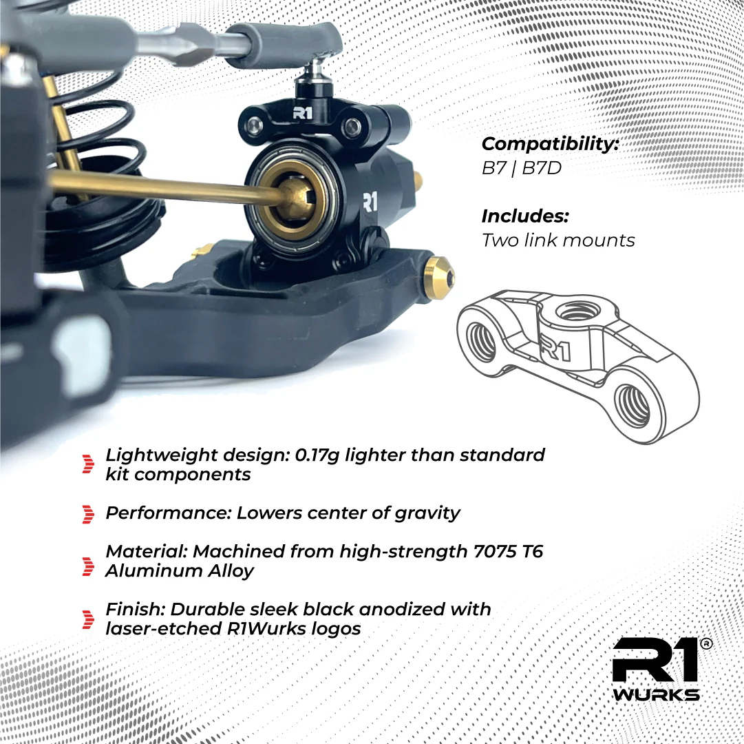 R1 Wurks 900100 B7 Aluminum Link Mounts +1mm