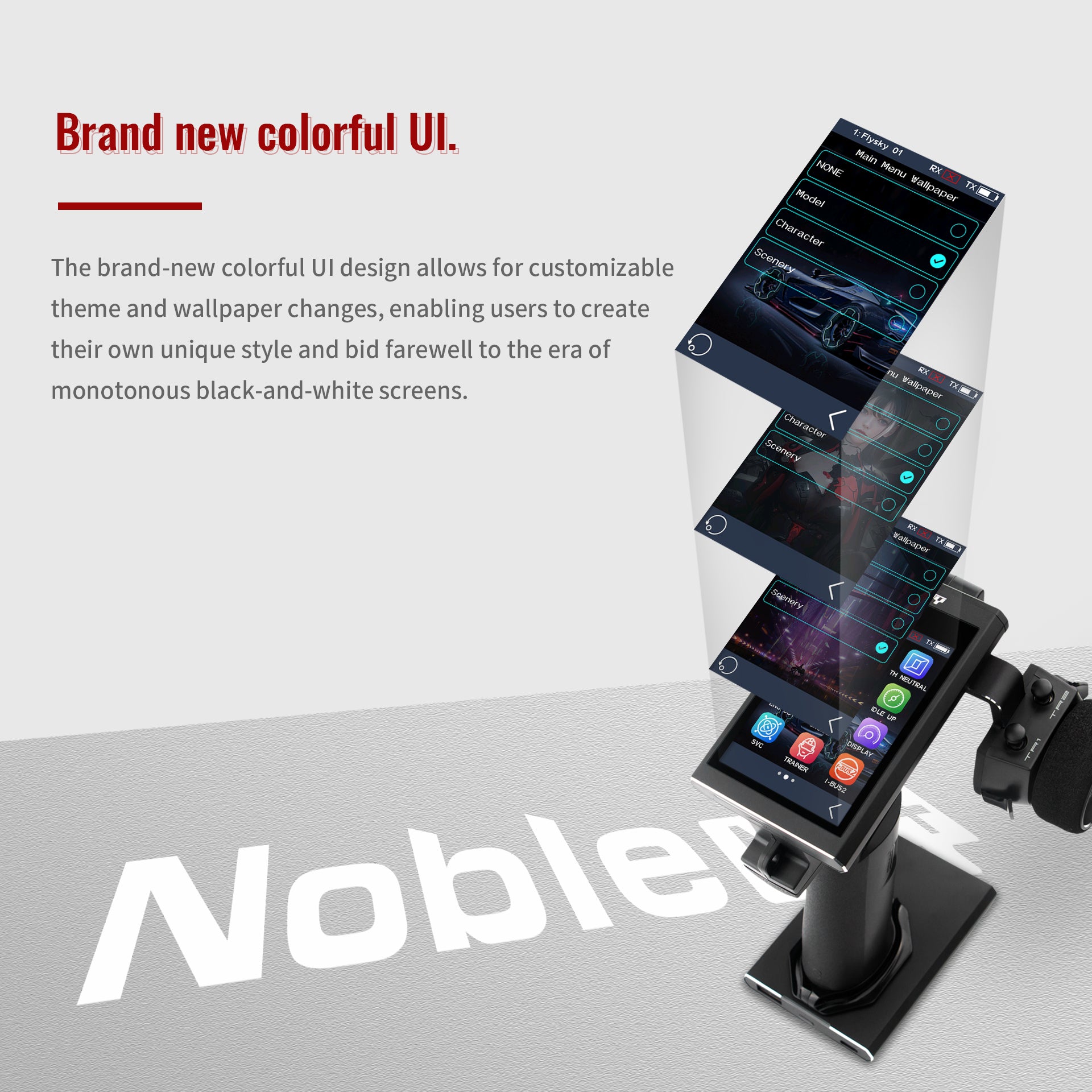 Flysky Noble NB4+ NB4 Plus Hi-Bright Touchscreen Wheel Radio System