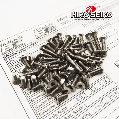Hiro Seiko 48942 RC10B7/B7D Titanium Hex Socket Screw Set