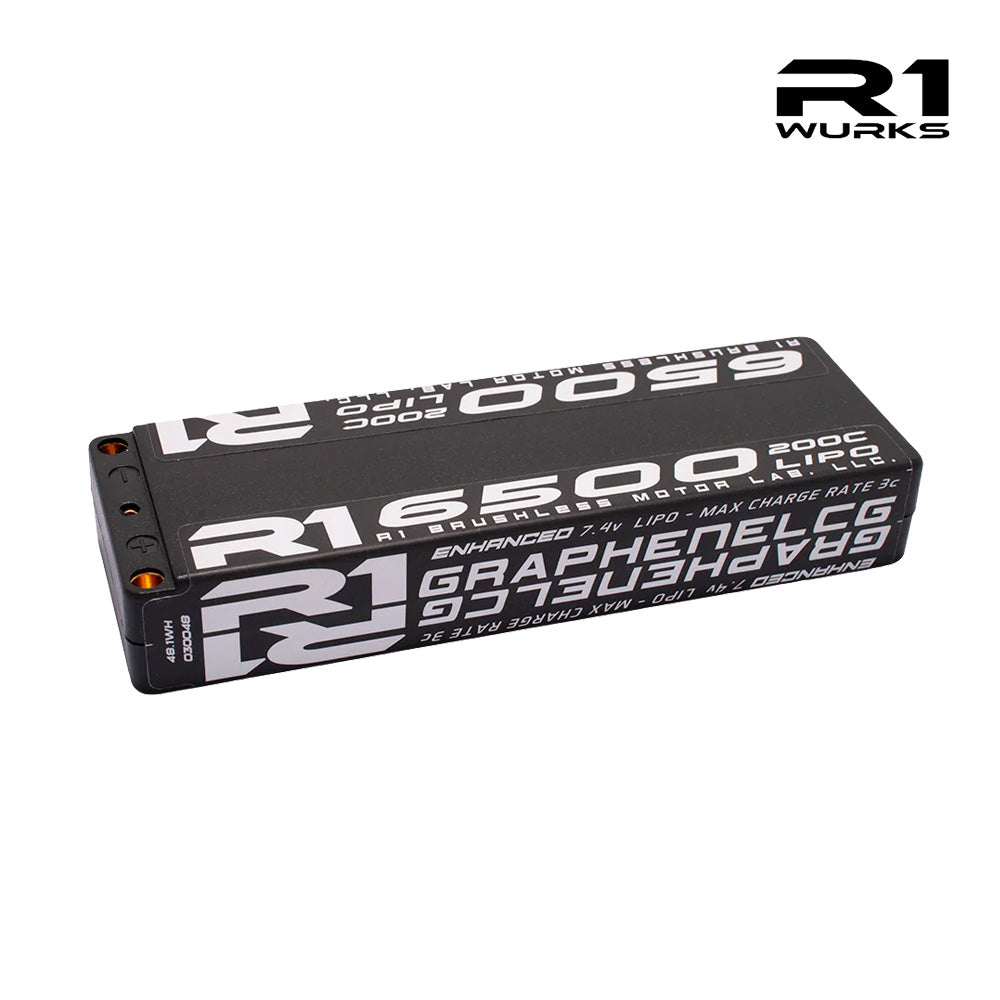 R1 Wurks 6500mah 200C 7.4V 2S LCG Lipo 030048