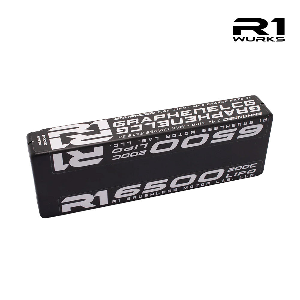 R1 Wurks 6500mah 200C 7.4V 2S LCG Lipo 030048