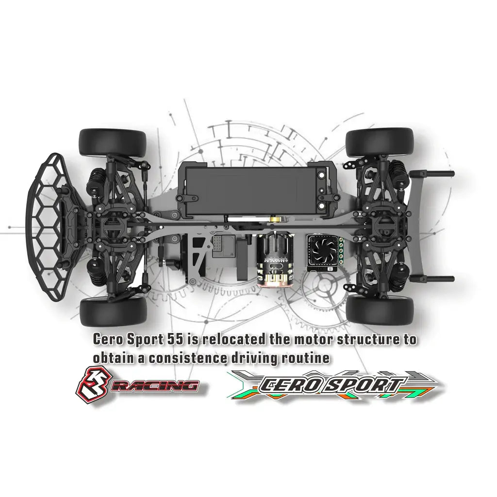3Racing Cero Sport 55 1/10th Touring Chassis Kit