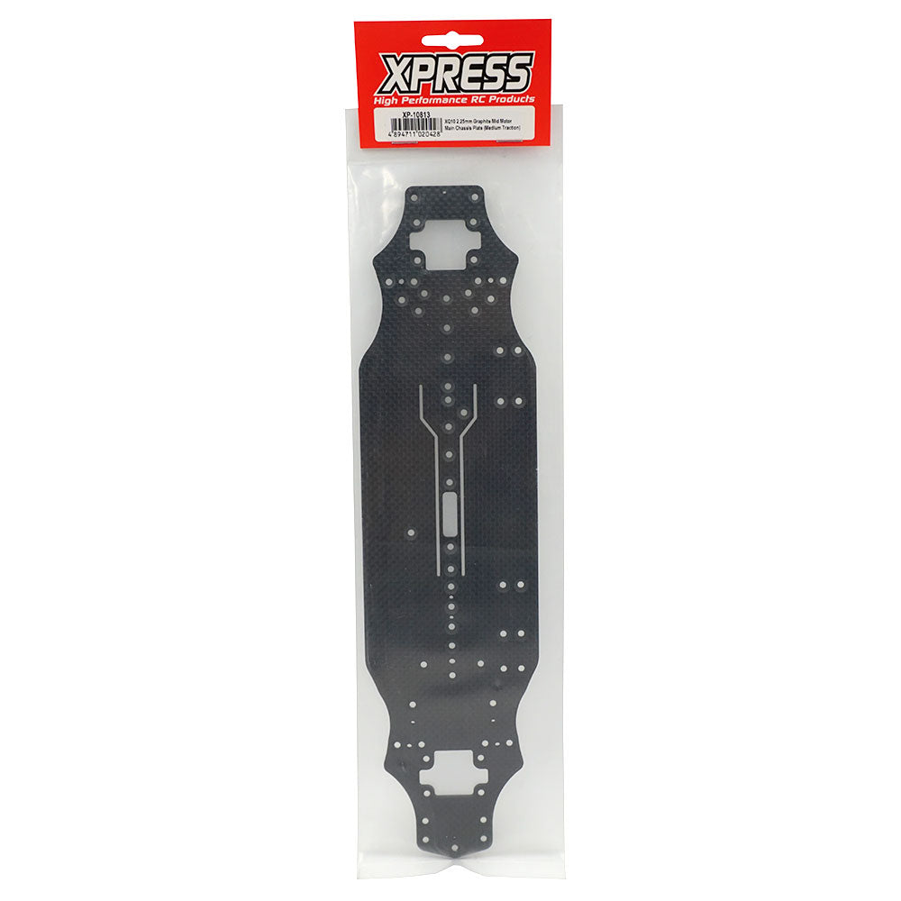 Xpress XP-10813 XQ10 2.25mm High Flex Graphite Main Chassis Plate