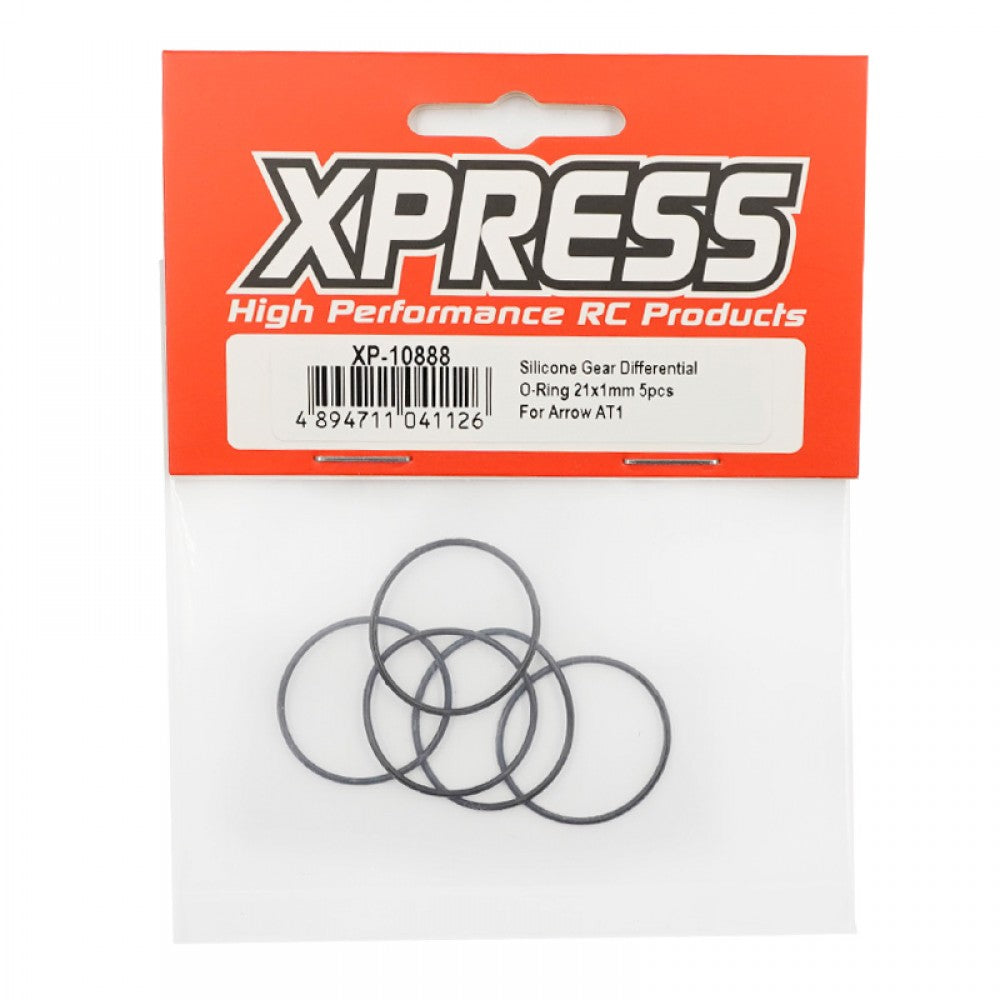 Xpress XP-10888 Silicone Gear Differential O-Ring 21x1mm for AT1 5pcs