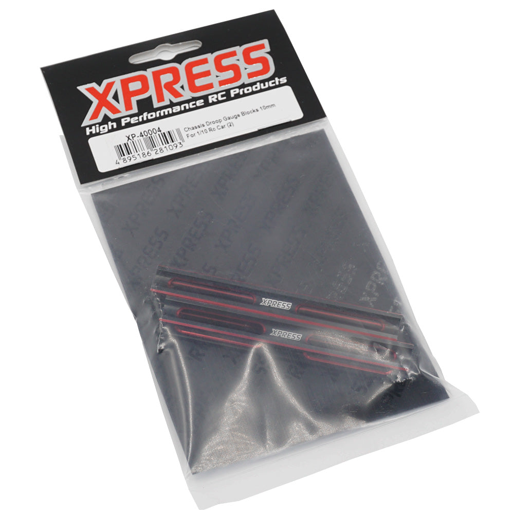 Xpress XP-40004 10mm Chassis Droop Block 10mm For 1-10 Touring Car (2 pcs)