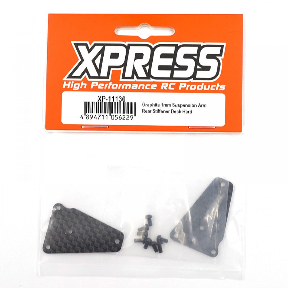 Xpress XP-11136 Carbon Fiber 1.0mm Suspension Arm Rear Stiffener Deck (Hard)
