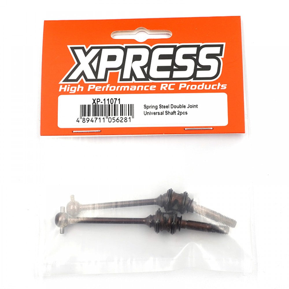 Xpress XP-11071 Spring Steel Double Joint Universal Shaft 2pcs