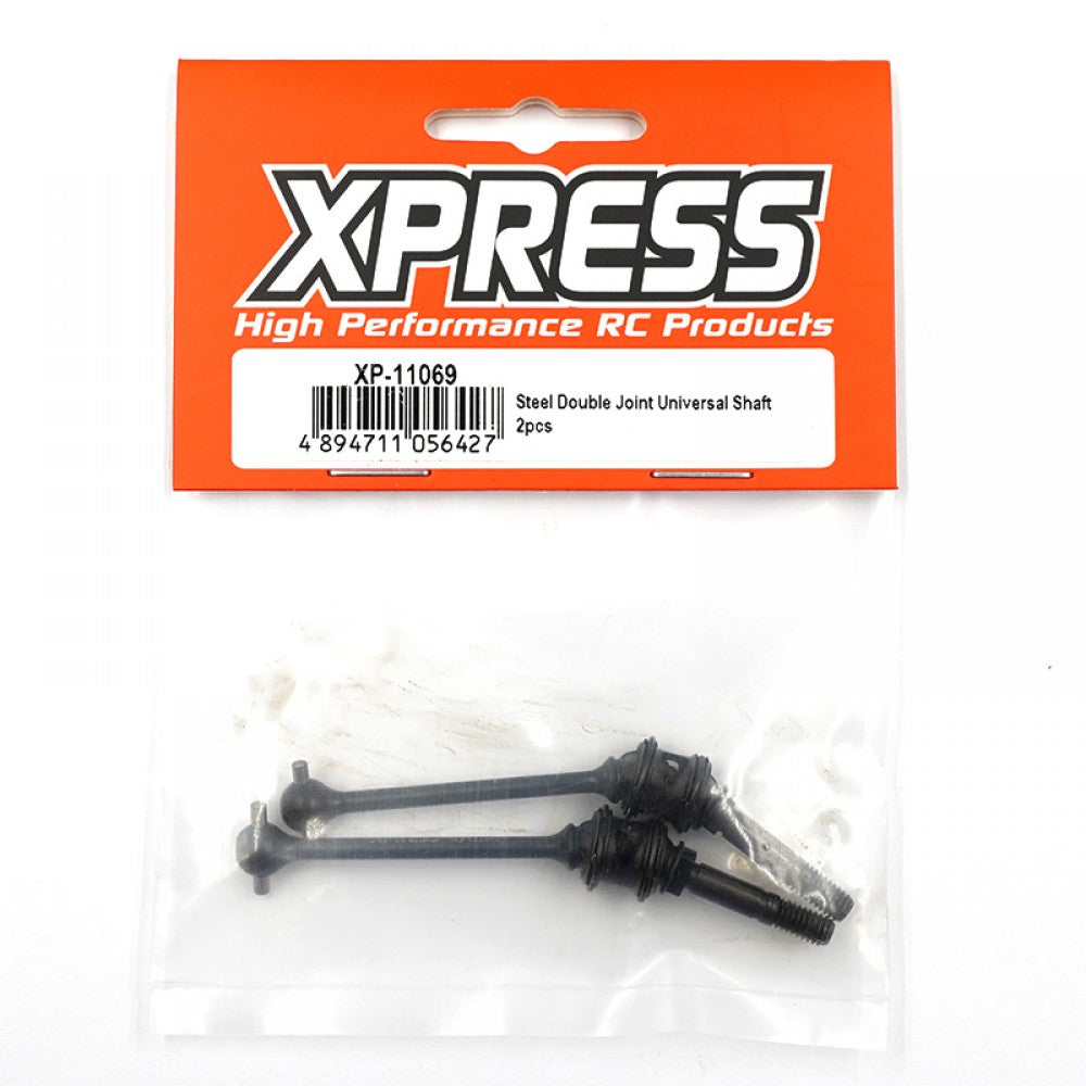 Xpress XP-11069 Steel Double Joint Universal Shaft 2pcs