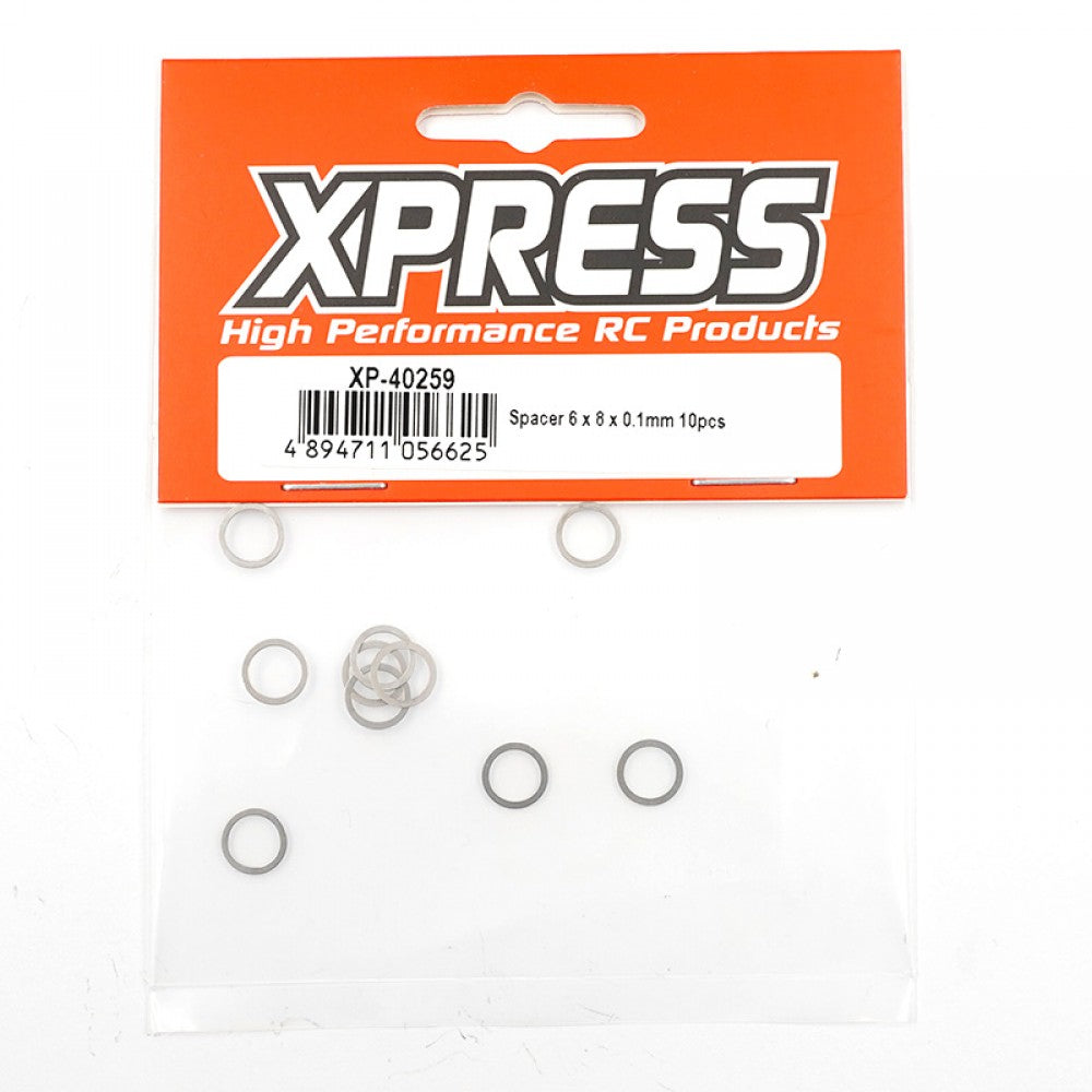 Xpress XP-40259 Spacer 6x8x0.1mm 10pcs