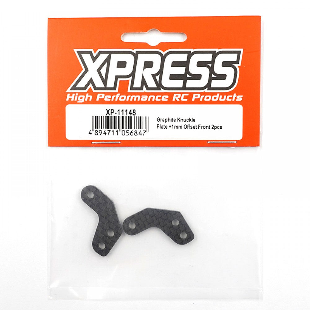 Xpress XP-11148 Graphite Knuckle Plate +1mm Offset Front 2pcs 