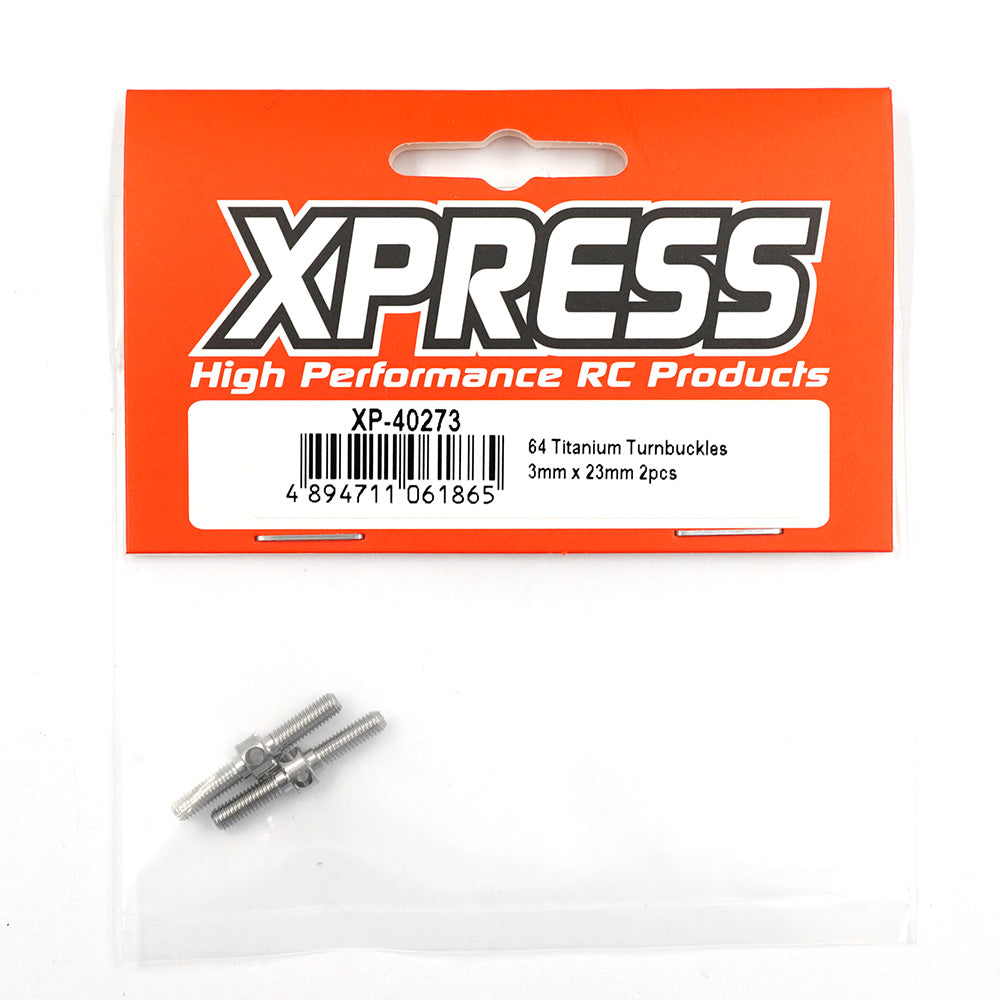 Xpress XP-40273 64 Titanium Turnbuckles 3mmx23mm 2pcs