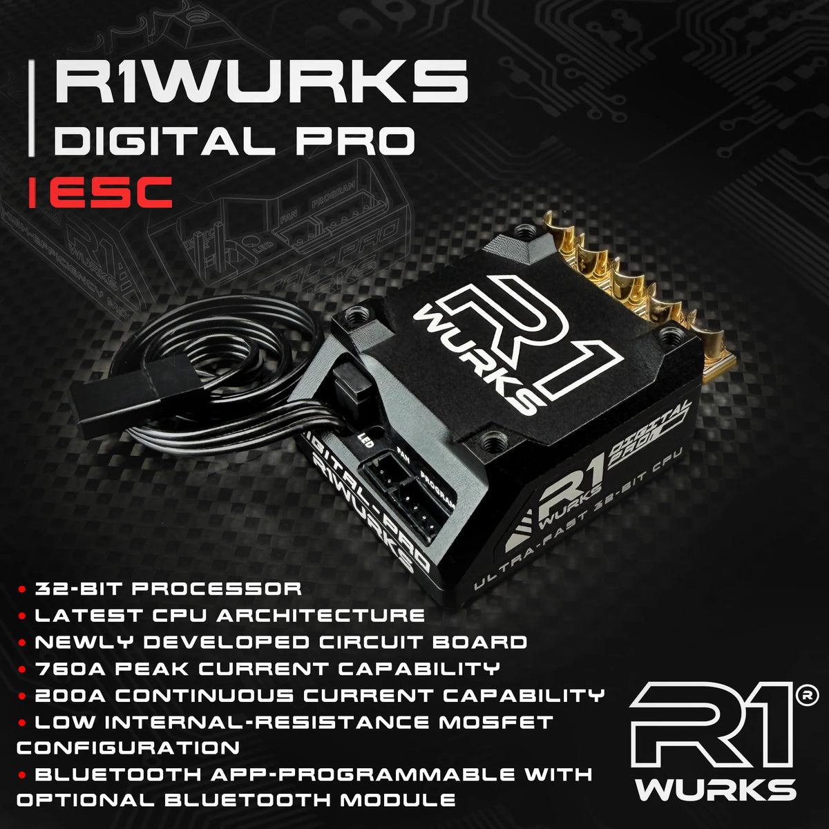 R1 Wurks 040024 Digital Pro Brushless ESC