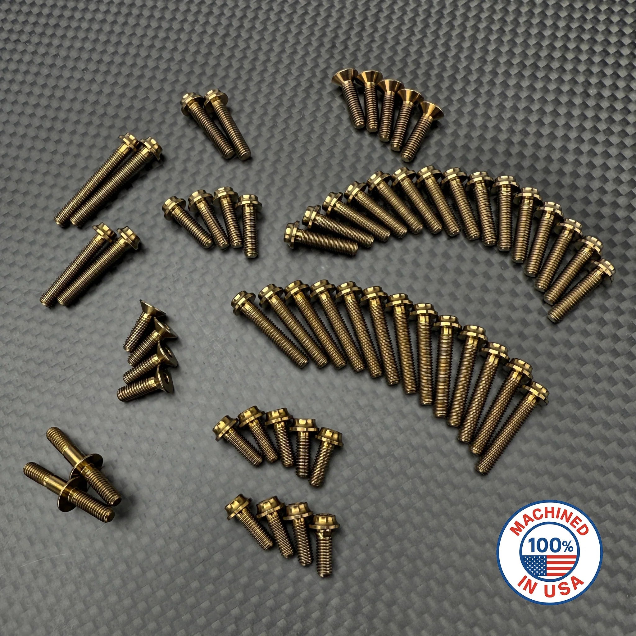 R1 Wurks 900051 B7 Titanium Upper Screw Set (Button Head)