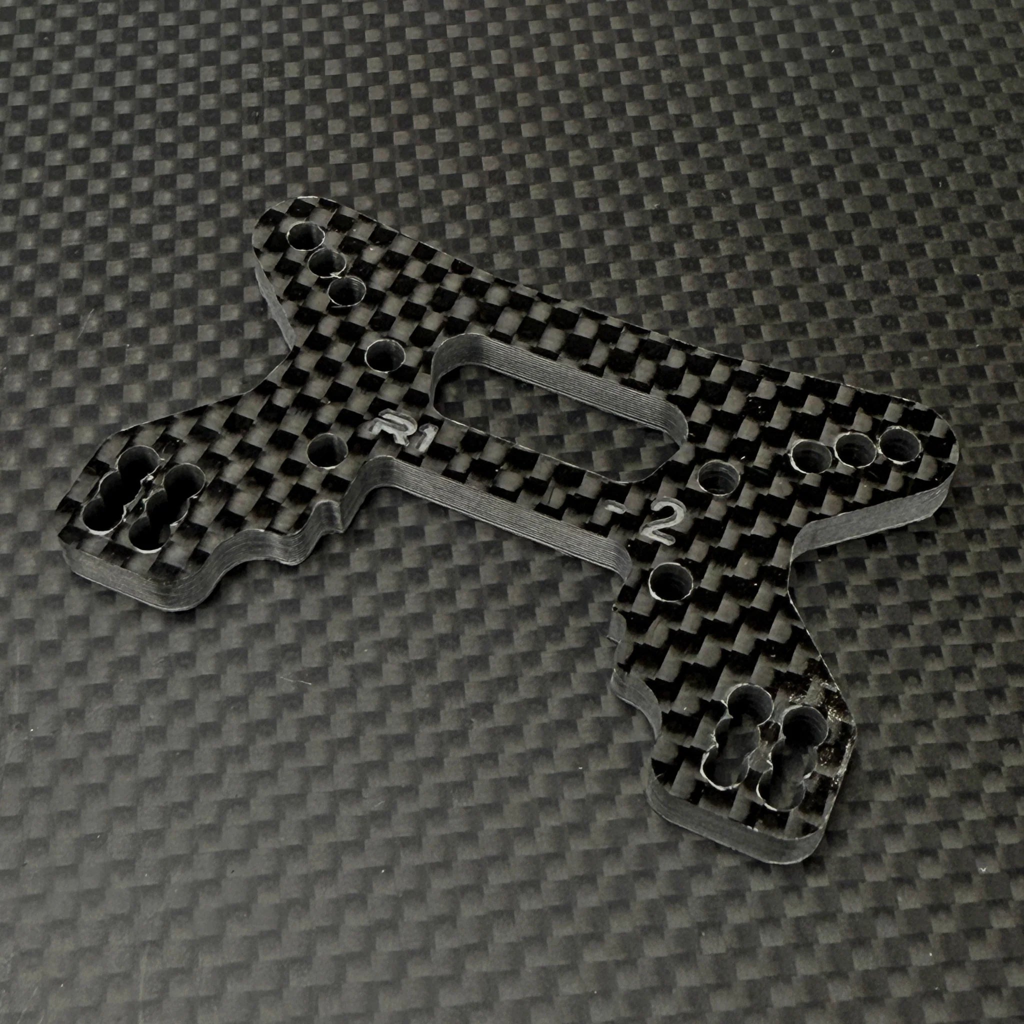 R1 Wurks 900187 Front Carbon Fiber Shock Tower -2mm for B74