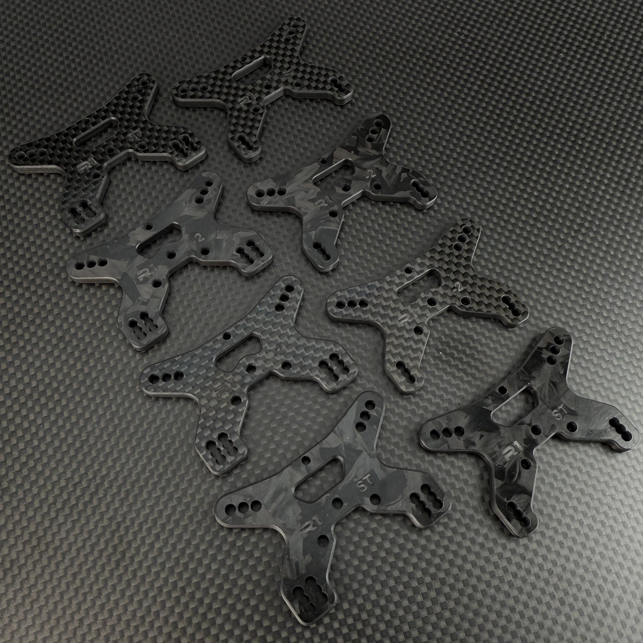 R1 Wurks Front Carbon Fiber Shock Towers for B84