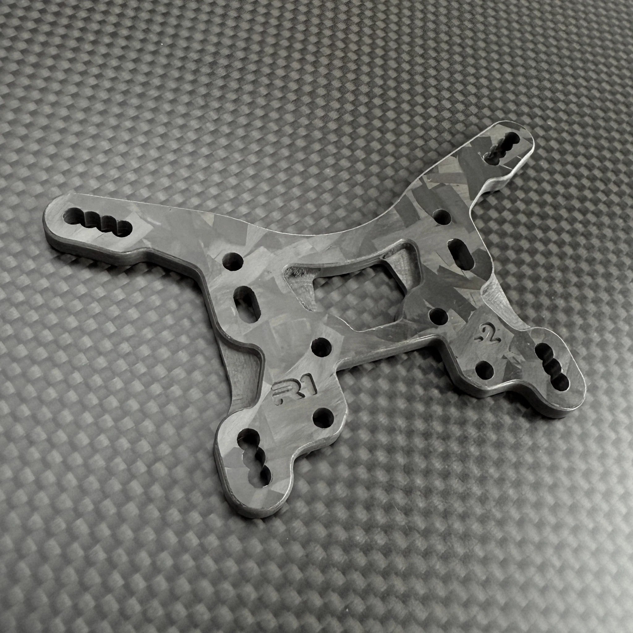 R1 Wurks 900266 Rear -2mm Carbon Fiber Shock Tower for CAT PB