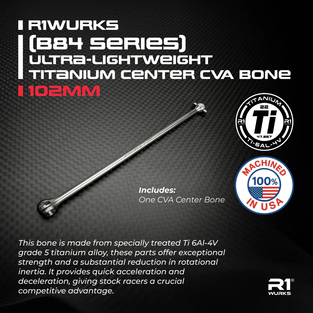 R1 Wurks 900280 Ultra-lightweight Titanium Center CVA Bone 102mm for B ...