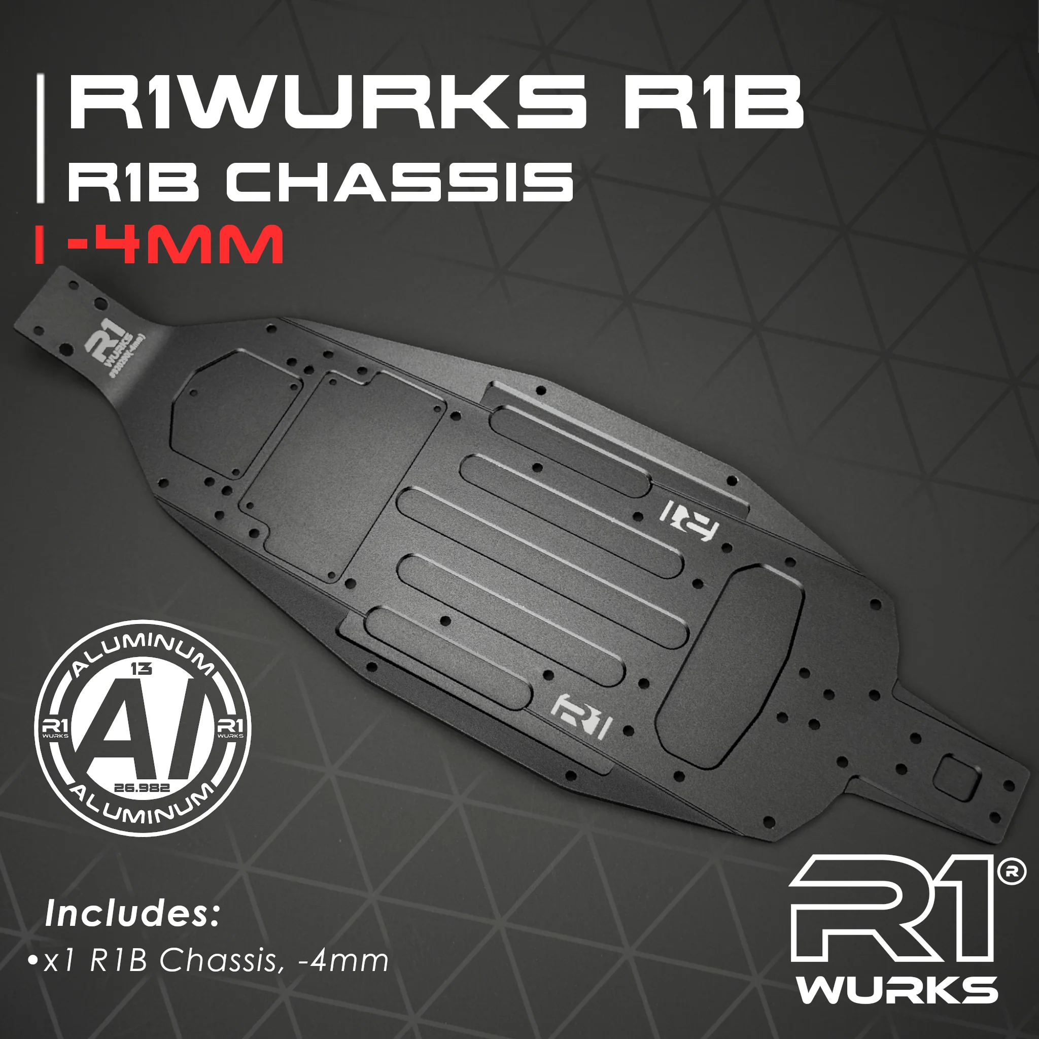 R1 Wurks 920290 R1B Chassis, -4mm
