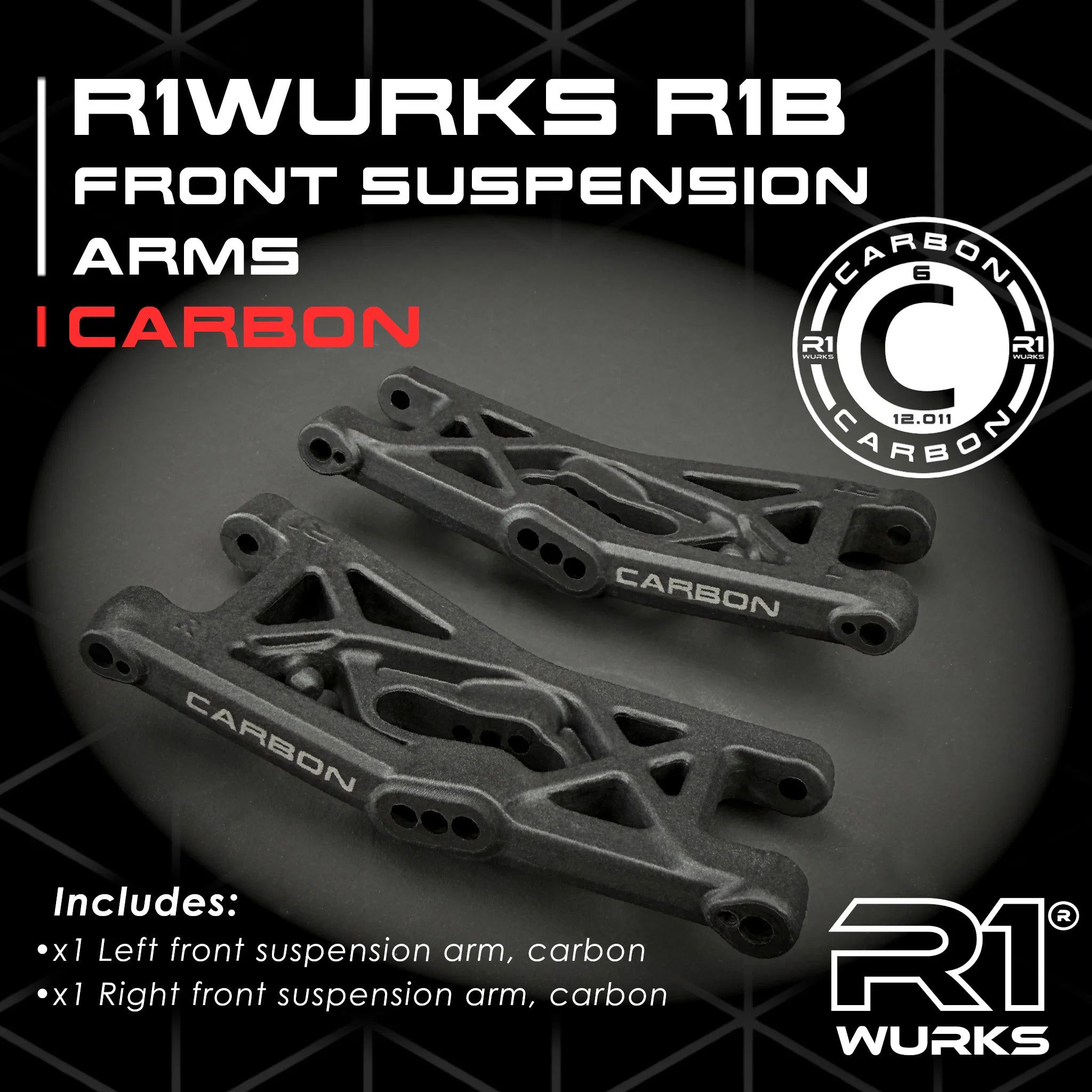 R1 Wurks 920315 R1B Front Carbon Suspension Arms