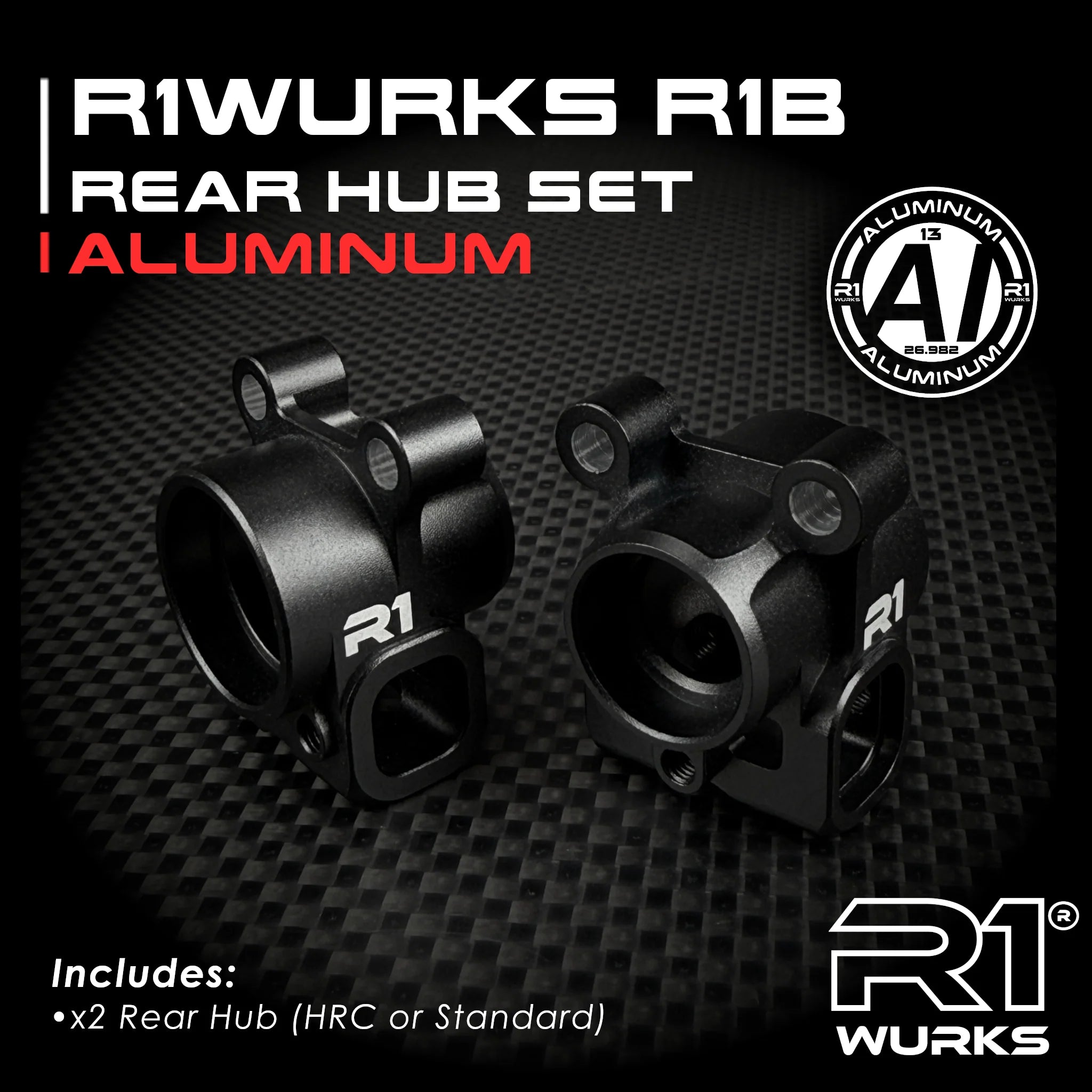 R1 Wurks R1B Aluminum Rear Hub Set