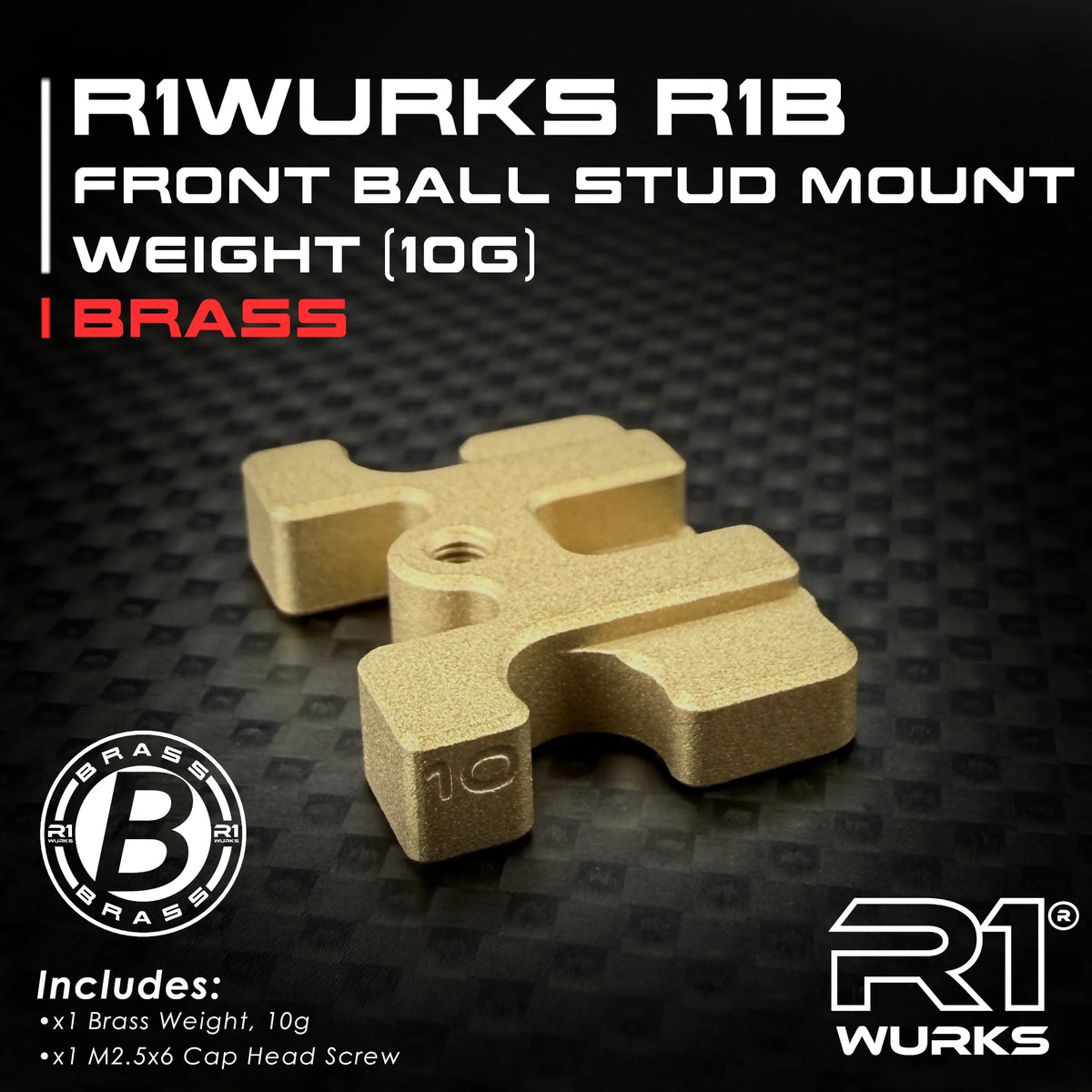 R1 Wurks 920337 R1B Front Ball Stud Mount Weight (10g)