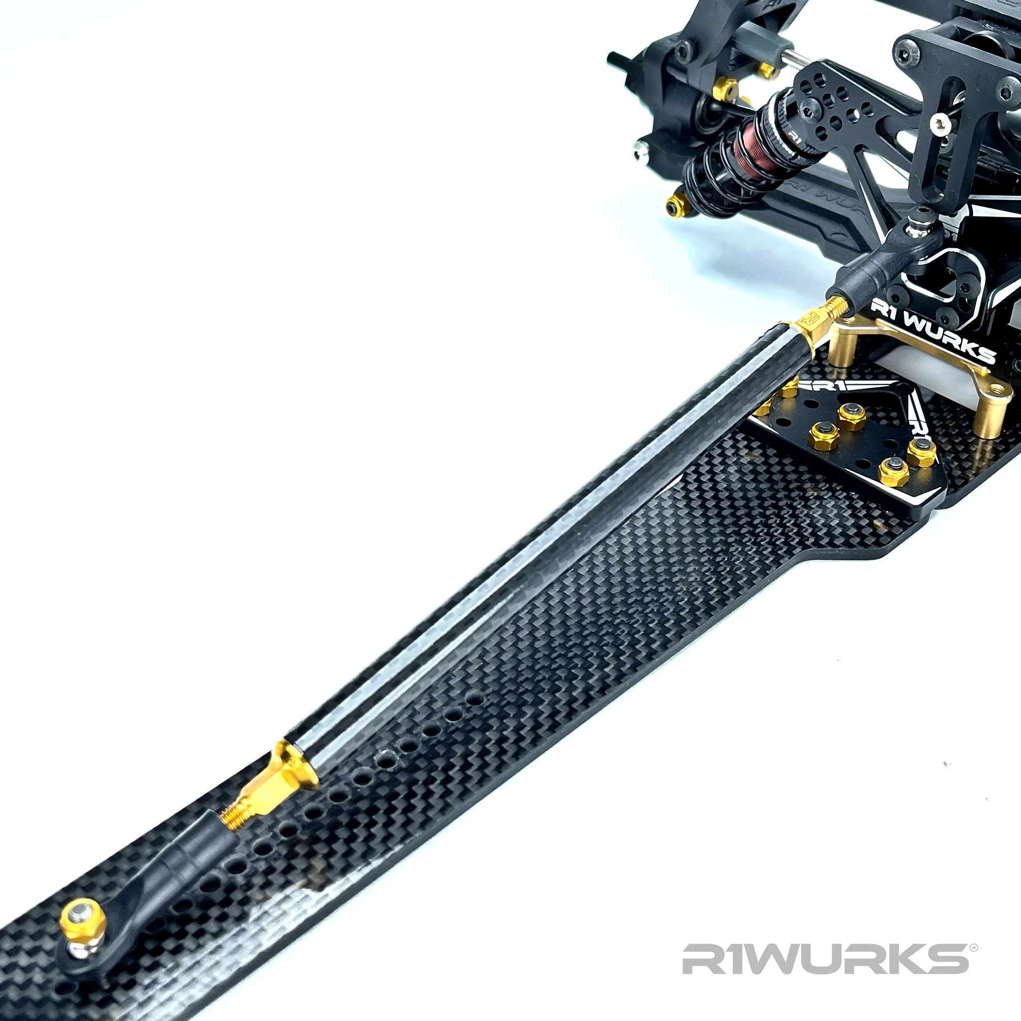 R1 Wurks 990916-6 Titanium/Carbon Fiber DC1 Wheelie Bar Turnbuckle (190mm-205mm)