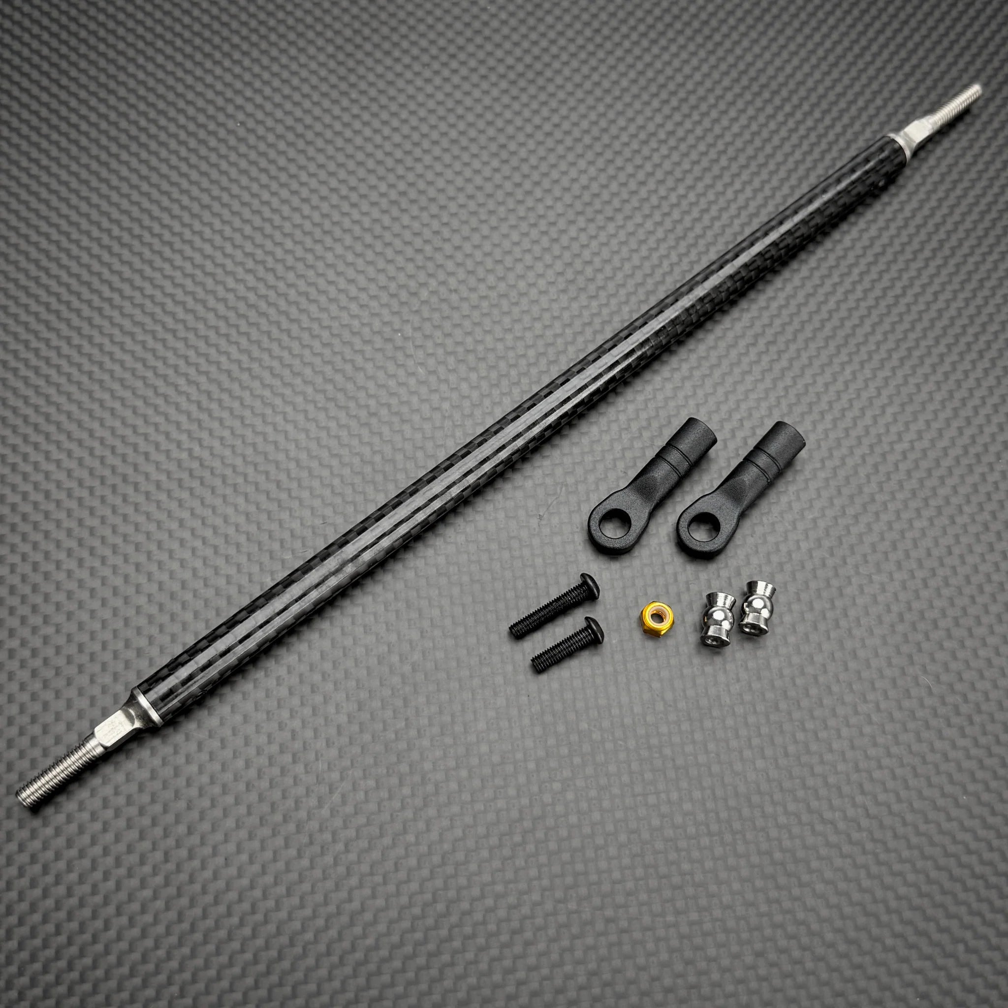 R1 Wurks Steel/Carbon Fiber Wheelie Bar Turnbuckle (250mm–265mm) 990916-7S