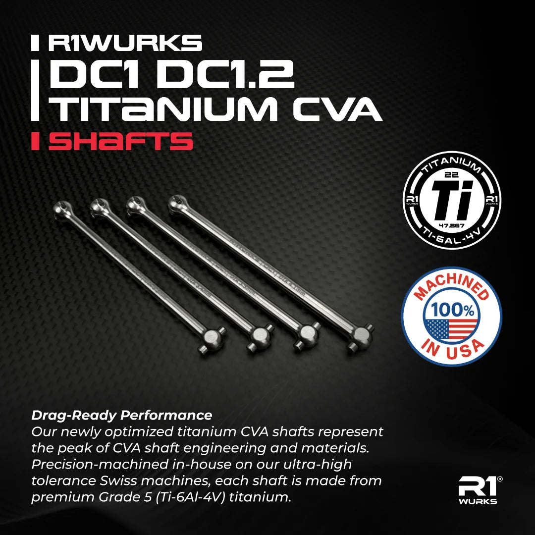 R1 Wurks 990981 DC1 DC1.2 Titanium CVA Shafts