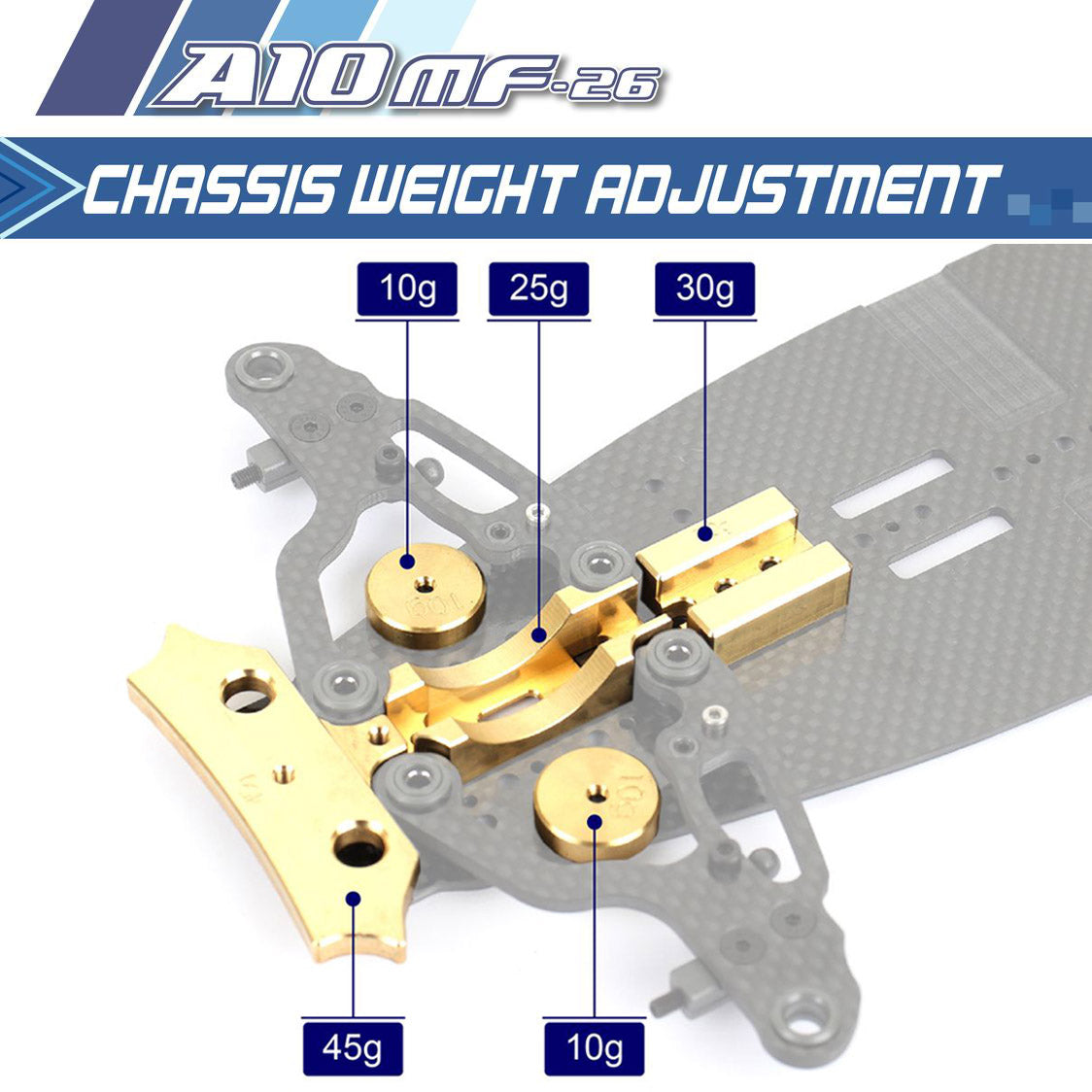 ARC R100040 A10MF-26 Electric FWD Touring Car Kit - Carbon Chassis