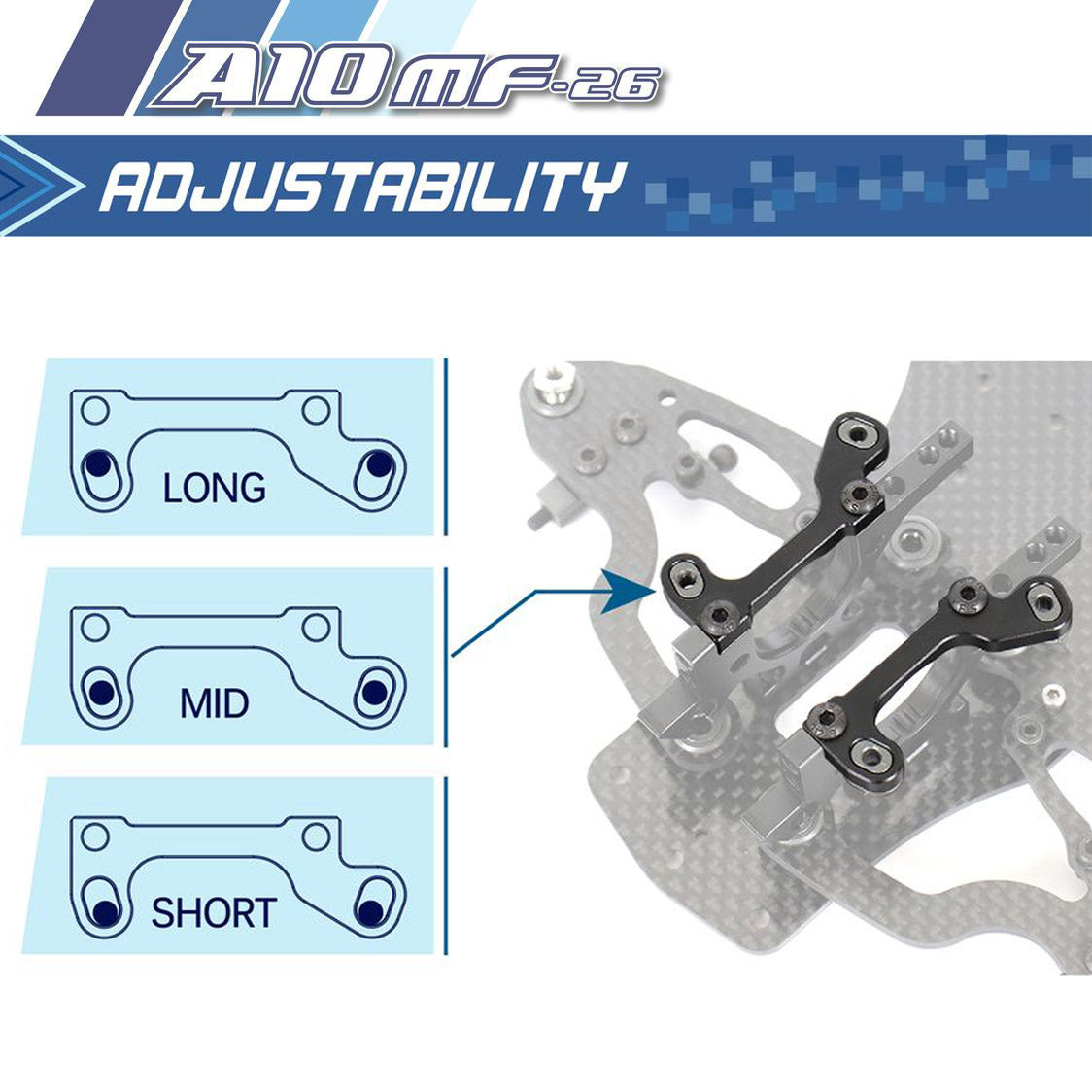 ARC R100040 A10MF-26 Electric FWD Touring Car Kit - Carbon Chassis