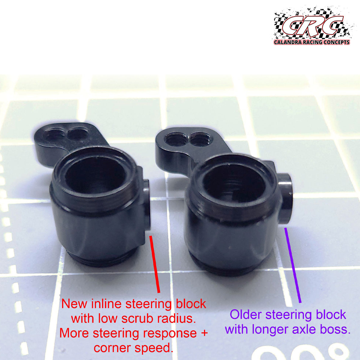 CRC 3131 - Aluminum INLINE Steering block-1/8 axle-CRC, A12, Prodigy