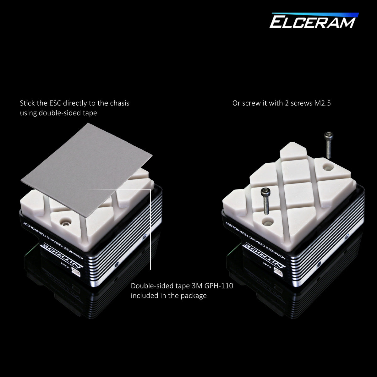 Elceram ELC030 1/8th Nitride 220A Brushless ESC with LCD Display