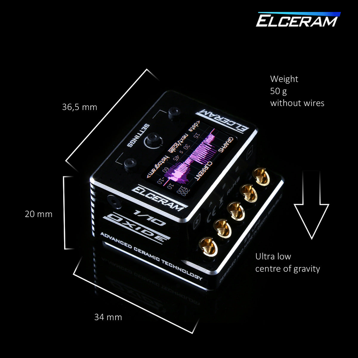 Elceram ELC021 G2 1/10th Oxide Brushless ESC with LCD Display