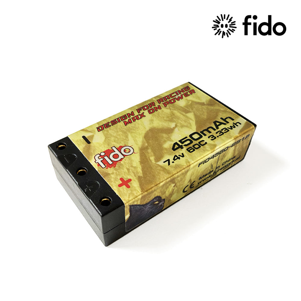 Fido 450mAh 2S 7.4V 60C Low IR 1/28th Mini-Z Lipo Battery