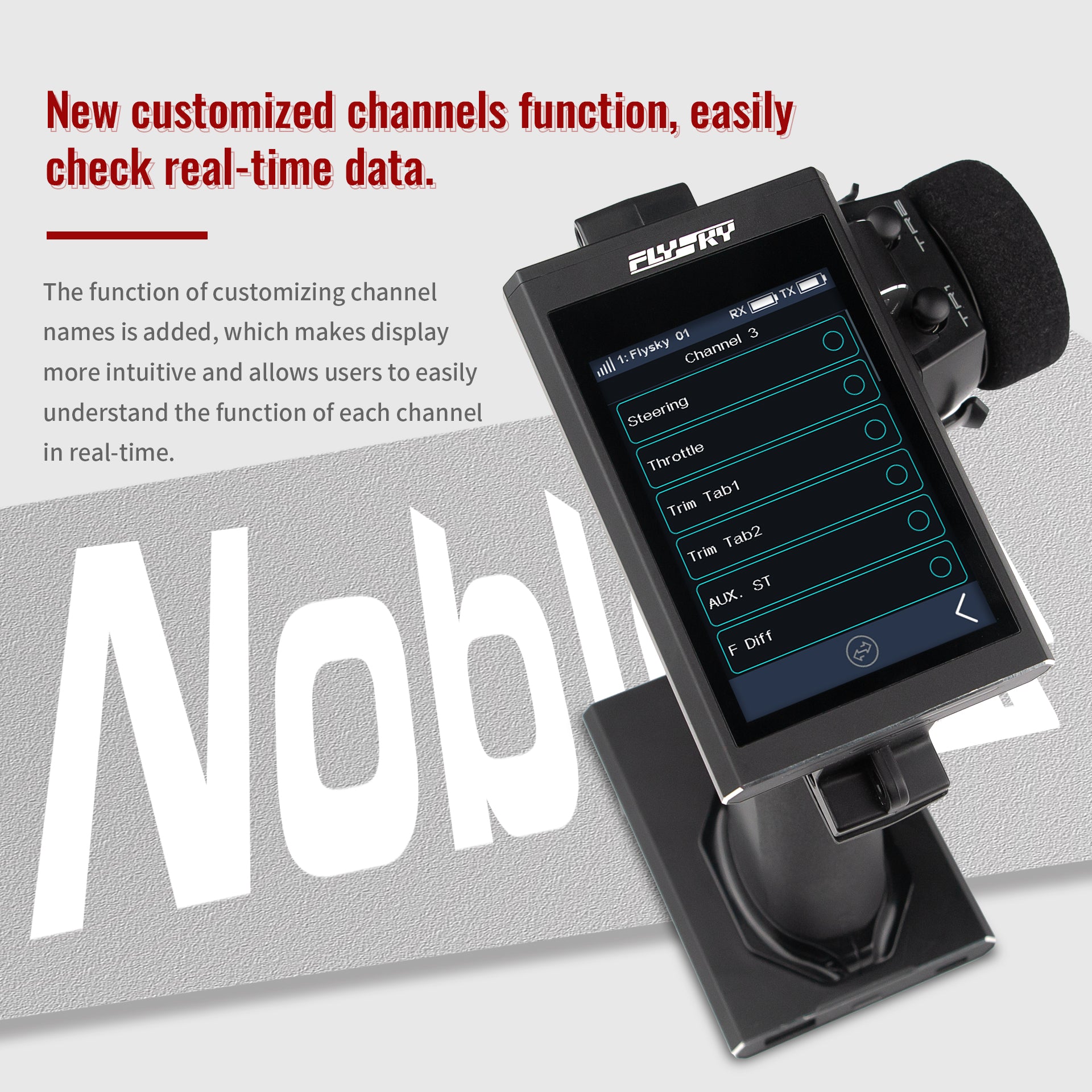Flysky Noble NB4+ Plus Hi-Bright Touchscreen Wheel Radio System (Left & Right Hand Adjustable)