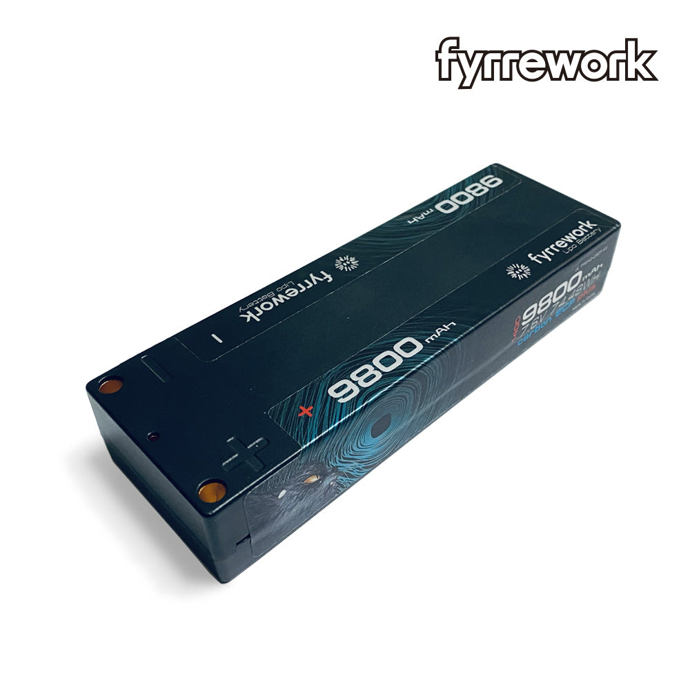 Fyrrework 9800mAh 2S 7.6V 140C Stock Spec HV Lipo Battery