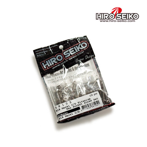 Hiro Seiko 38105 R1B Titanium Hex Socket Screw Set (105 pcs)