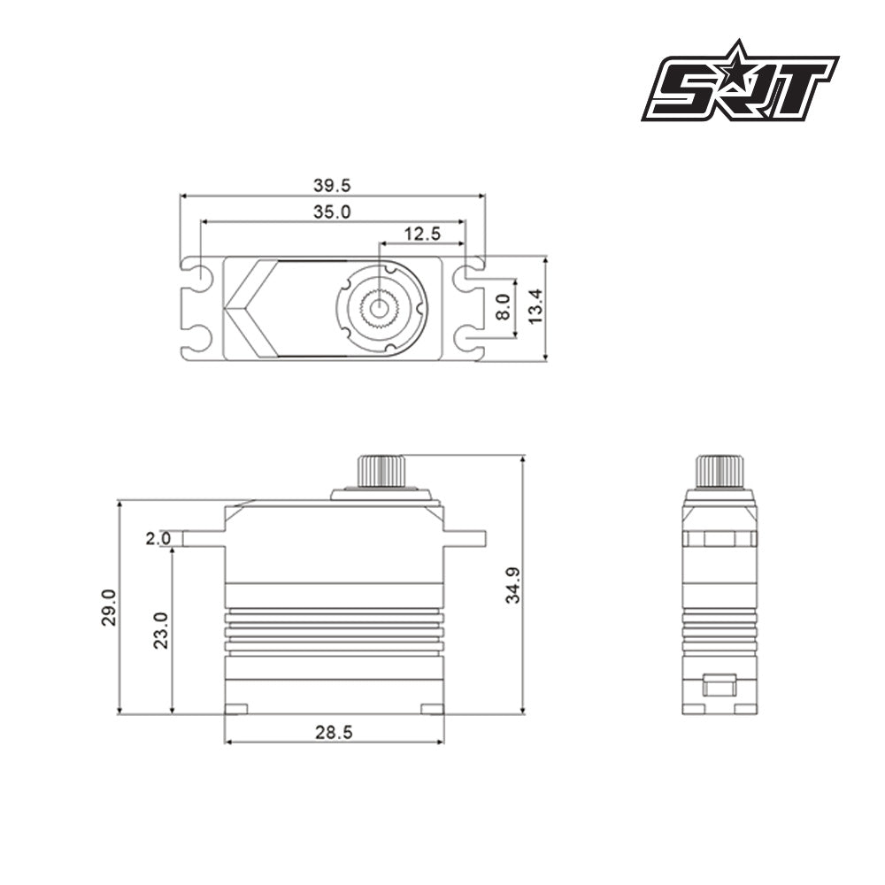 SRT M11 1/12th Pancar Premium HV Coreless Servo - 0.065sec/8kg @7.4V