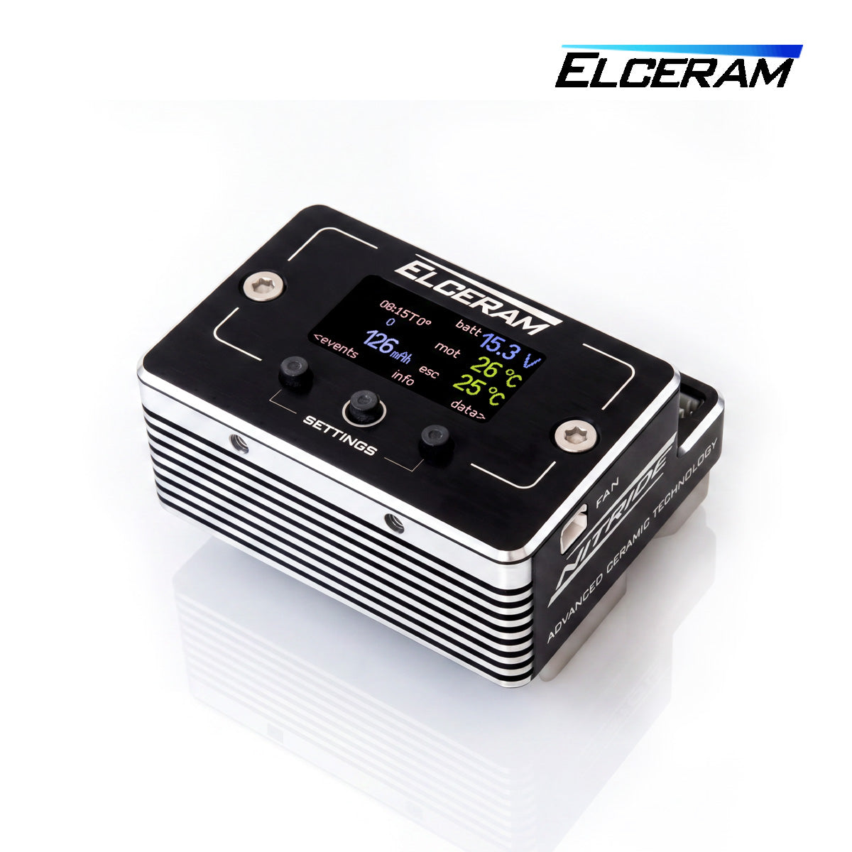 Elceram ELC030 1/8th Nitride 220A Brushless ESC with LCD Display