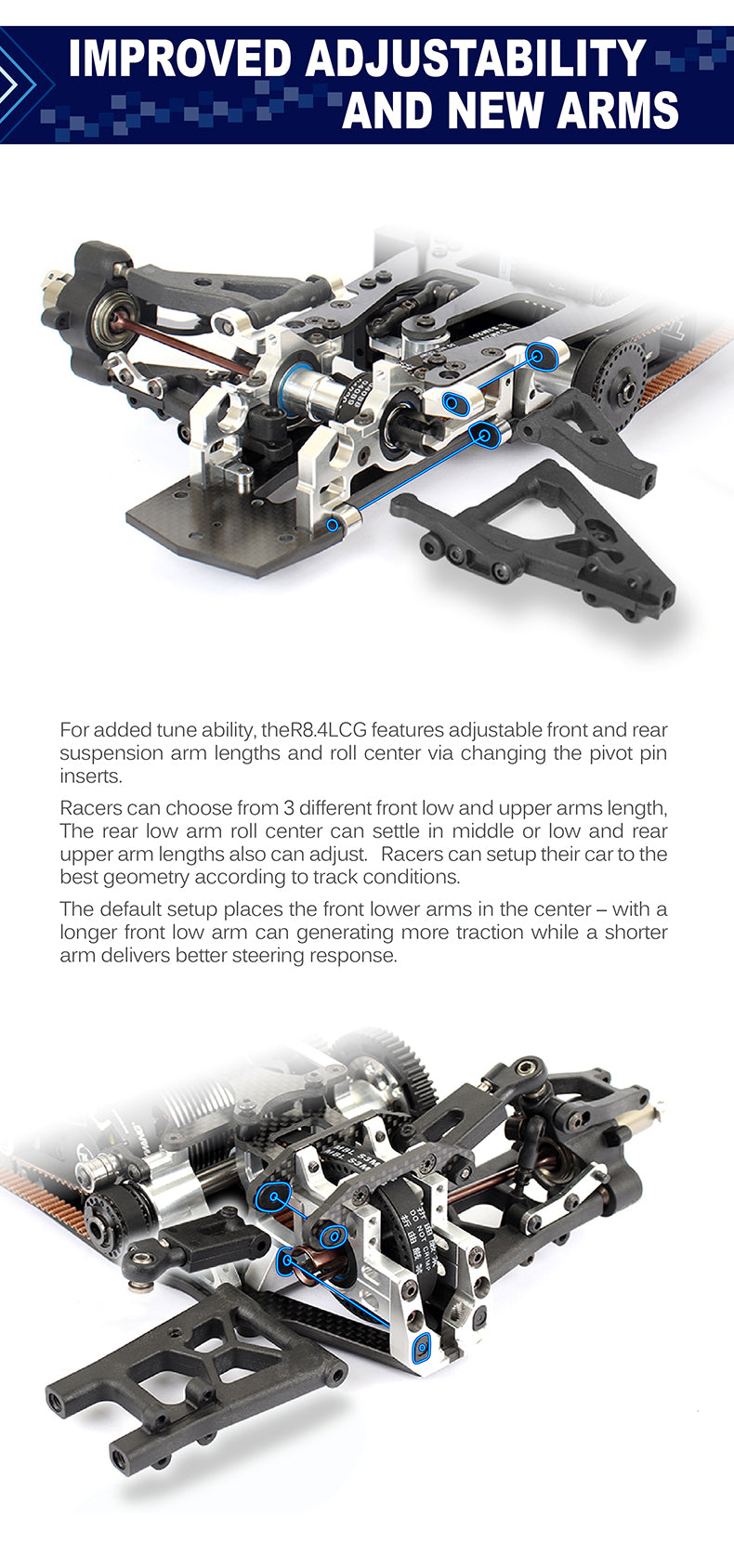 ARC R800023 R8.4LCG 1/8th Nitro Competition Car Kit