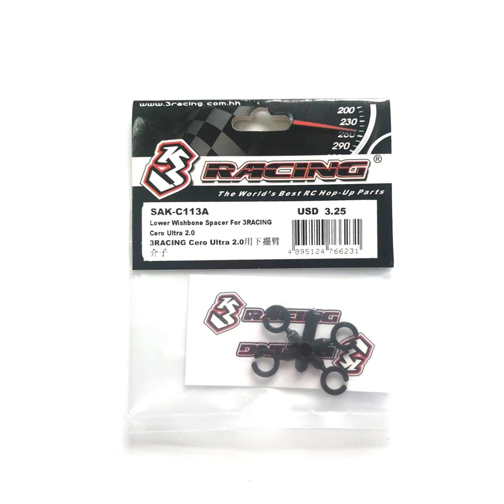 3Racing SAK-C113A Lower Wishbone Spacer for Cero Ultra 2.0