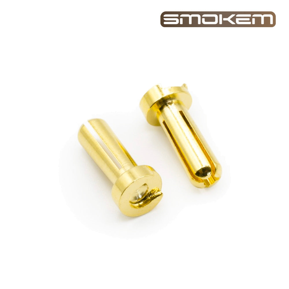 Smokem 80004 4mm x 14mm High Current Gold Bullet Connector Plugs (2 pcs)