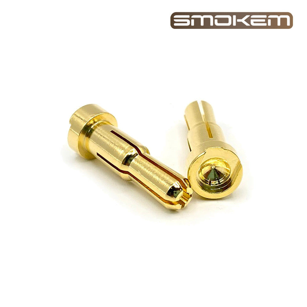 Smokem 80006 4 to 5mm High Current Gold Bullet Connector Plugs (2 pcs)