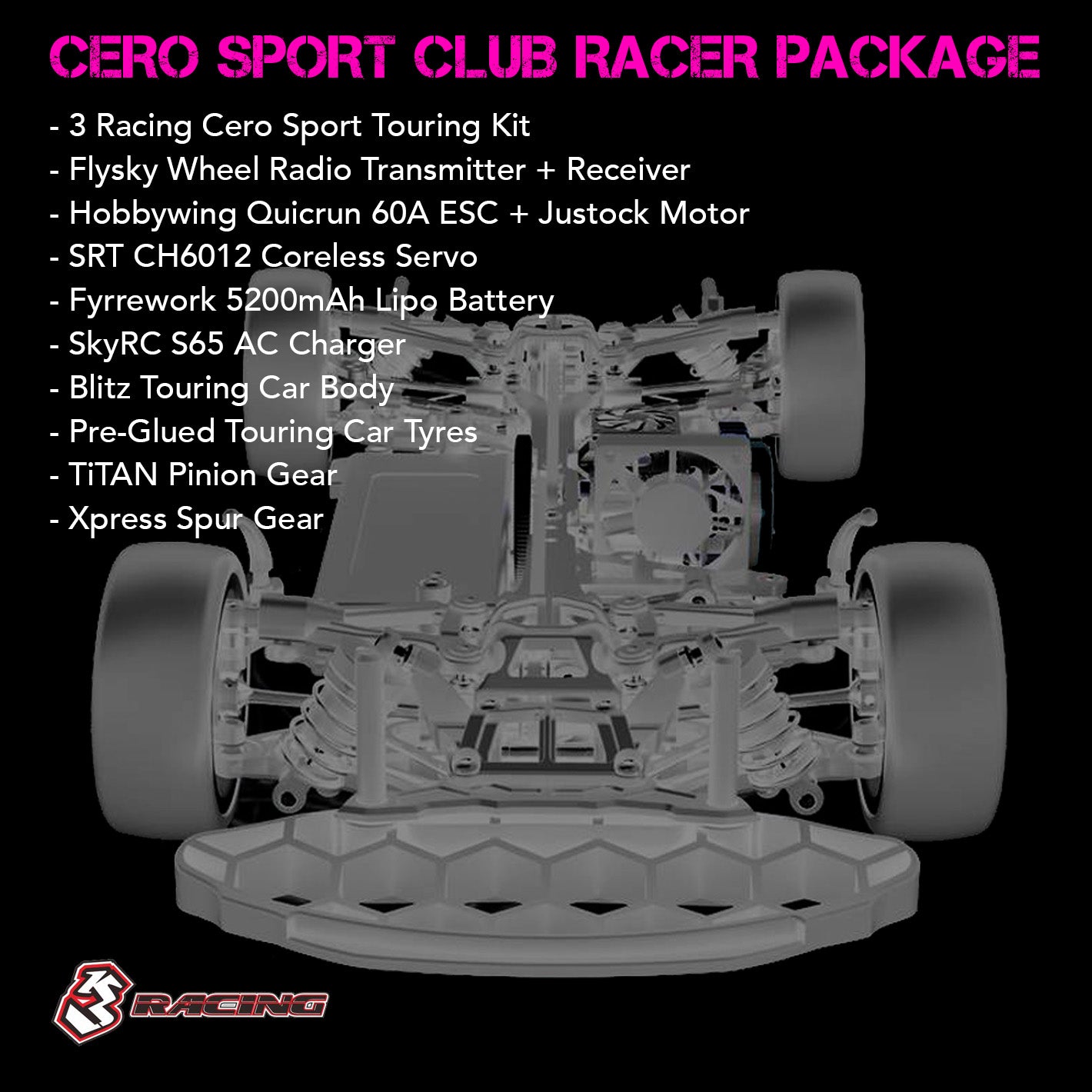 Smokem Cero Sport Club Racer Touring Car Package