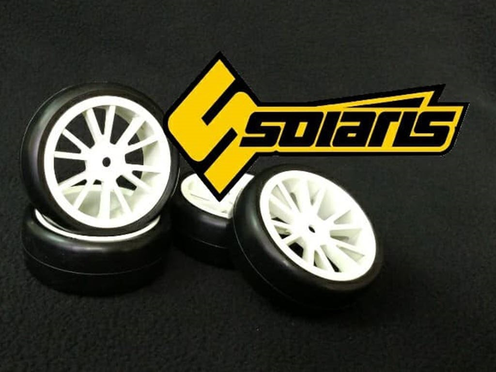 Solaris 32J S-T32JGM4W Pre Glued Tyre Set (White Spoke)
