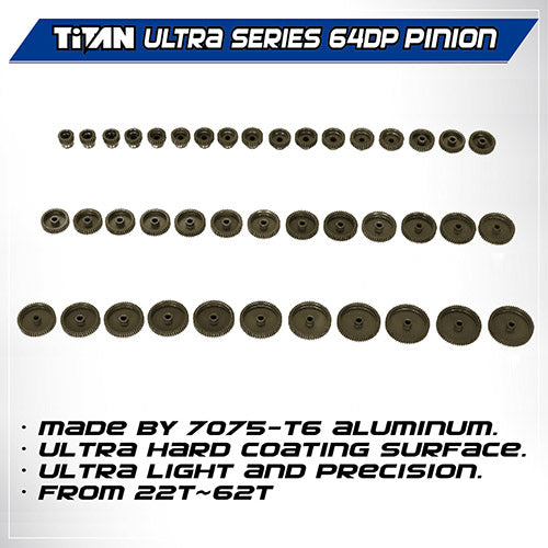 TiTAN Ultra Series 64 Pitch Pinion Gears