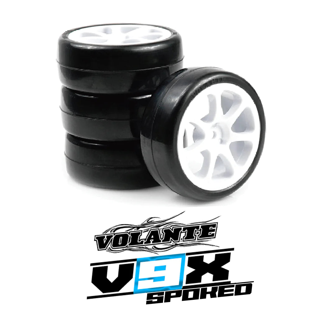 Volante V9XE-PG36RSP V9X Evolution 36R Pre-Glued Tire Set - Spoked Rim (4)