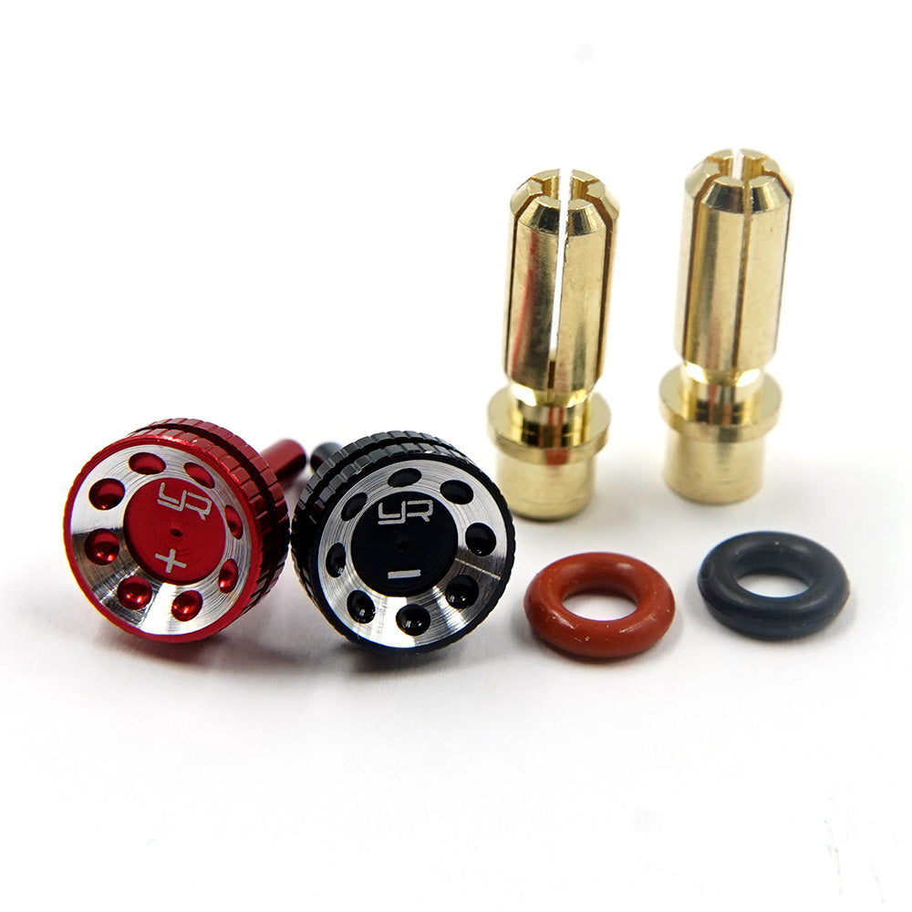 Yeah Racing WPT-0165 Aluminum Adjustable Bullet Plug Grips w/5mm Bullets